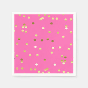 Servilleta De Papel Relieve metalizado dorado moderno Confetti Hot Pin