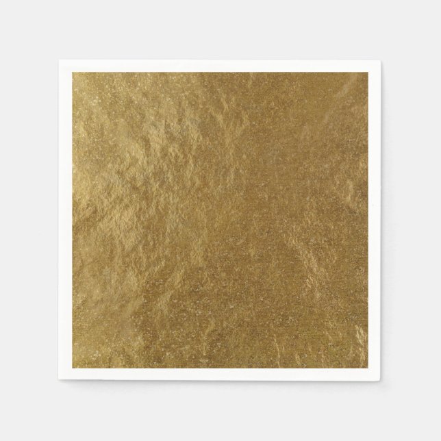 Servilleta De Papel Relieve metalizado Gold Leaf Aspecto Moderno Elega (Anverso)