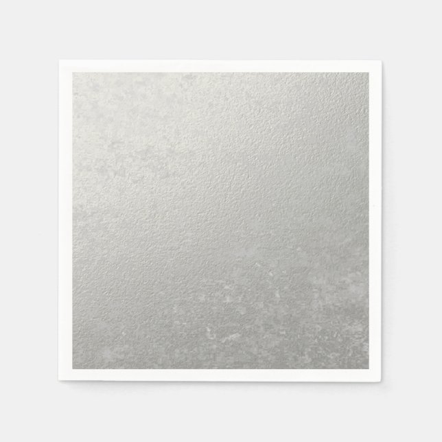 Servilleta De Papel Relieve metalizado plateado impreso (Anverso)