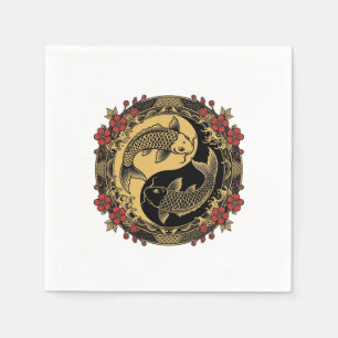 Servilleta De Papel Relieve Redondo Ornamental del Dragón Imperial Chi