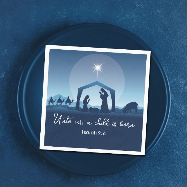 Servilleta De Papel Religious Christmas Nativity Scene Church Party (Subido por el creador)