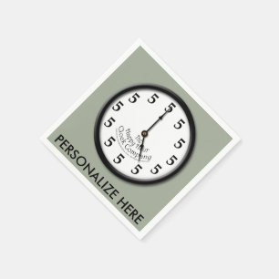 Servilleta De Papel Reloj de 5 en punto