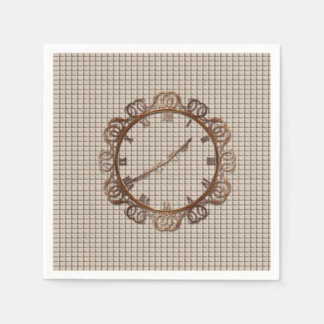 Servilleta De Papel Reloj de toallas de papel (Anverso)