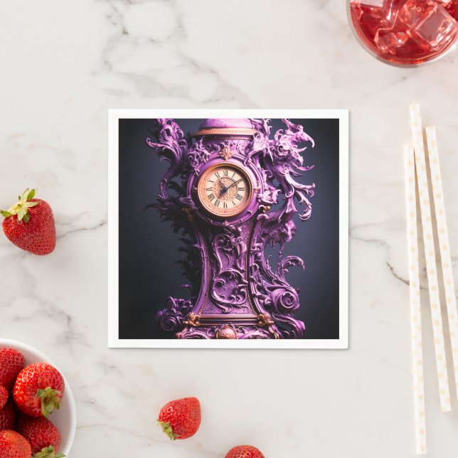 Servilleta De Papel Reloj púrpura (In situ)