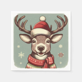 Servilleta De Papel Renne de Noël vintage