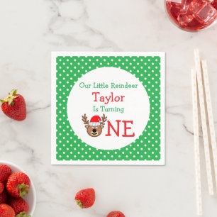 Servilleta De Papel Renos 1er cumpleaños