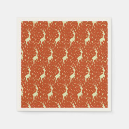 Servilleta De Papel Renos en fondo marrón