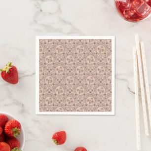 Servilleta De Papel Renovación de Mocha Rococo Mandala Scallop Decoupa