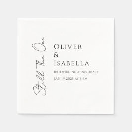 Servilleta De Papel Renovación minimalista de la promesa 10° aniversar