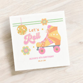 Servilleta De Papel Renovemos la fiesta de cumpleaños del Chica Roller