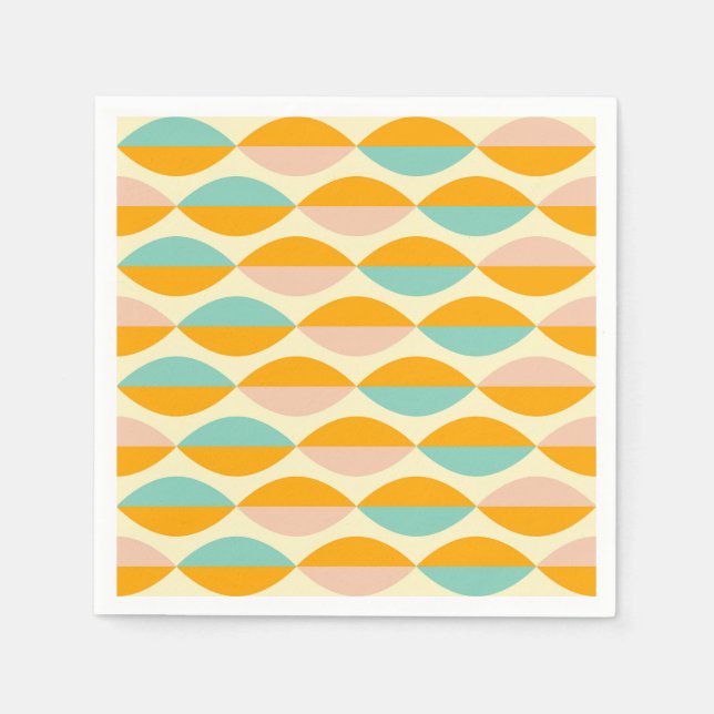 Servilleta De Papel Repeating geometric pattern in beige background (Anverso)
