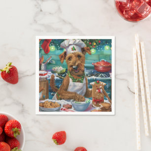 Servilleta De Papel Repostería festiva de Navidad del Terrier Irlandés