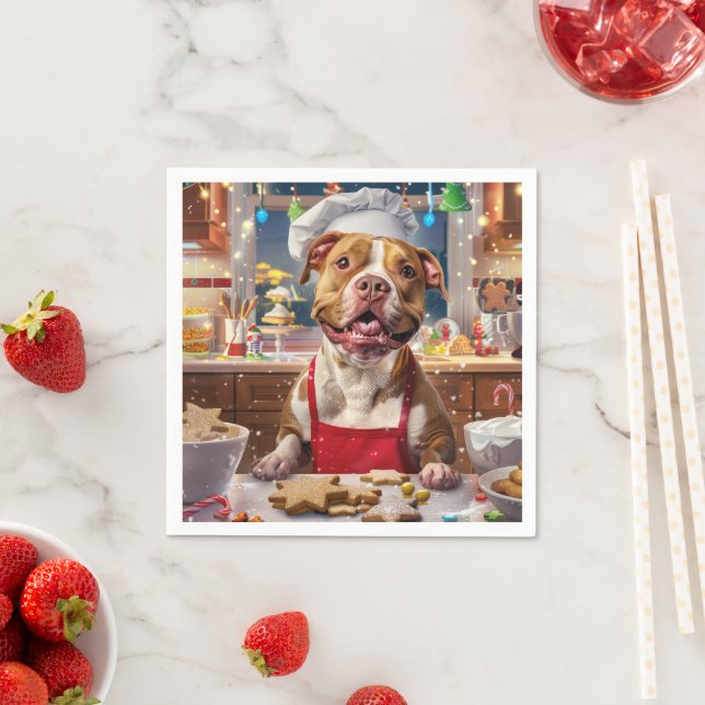 Servilleta De Papel Repostería Navideña con Pit Bull: Navidades Festiv (In situ)