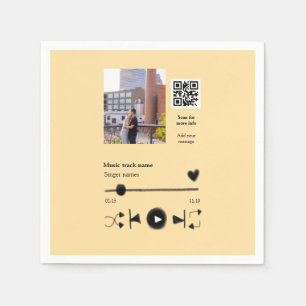Servilleta De Papel Reproductor de música personalizado código q r de 