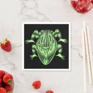 Servilleta De Papel Reptiles salvajes La Toad De Halloween