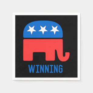 Servilleta De Papel Republican GOP Elephant Winning