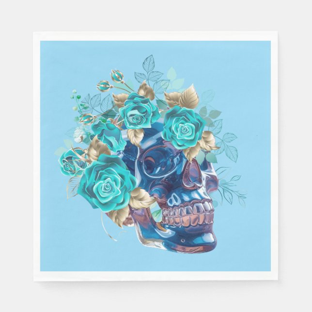 Servilleta De Papel Requiem Flor Azul (Anverso)