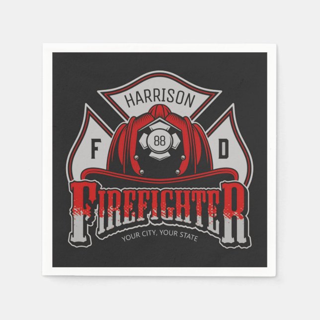 Servilleta De Papel Rescate del Departamento de Bomberos del Casco de  (Anverso)