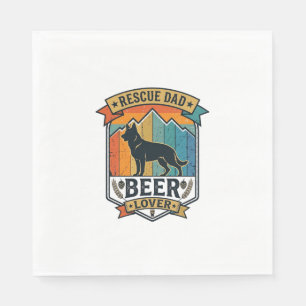 Servilleta De Papel Rescate Papá Amante Cerveza Perro Vintage Atardece