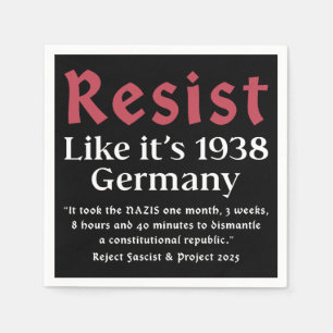 Servilleta De Papel Resist Like It's 1938 Alemania