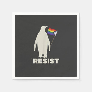 Servilleta De Papel Resistir al pingüino contra las tarifas LGBT contr