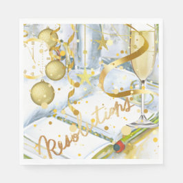 Servilleta De Papel Resolución de Año Nuevo