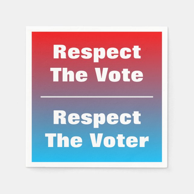 Servilleta De Papel Respeto al voto y al votante (Anverso)