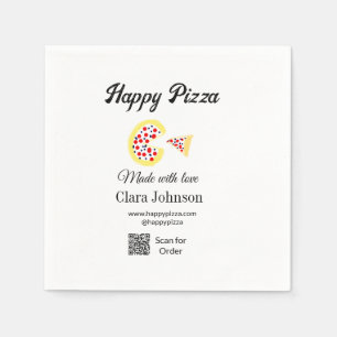 Servilleta De Papel Restaurante de pizza cafetería pizzería escanear c