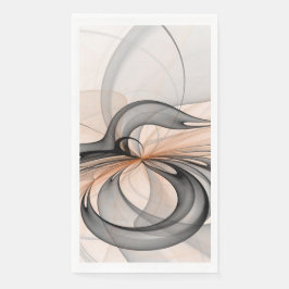 Servilleta De Papel Resumen Antracita Grey Siena Arte Fractal Moderno