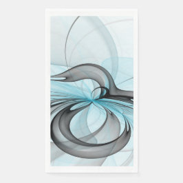 Servilleta De Papel Resumen Antracita Gris Azul azul arte fractal mode