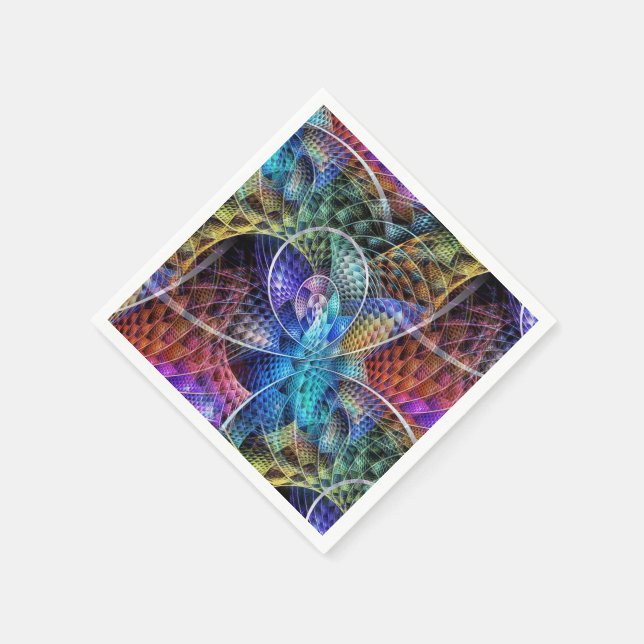 Servilleta De Papel Resumen Apofisis Fractal X (Borde)