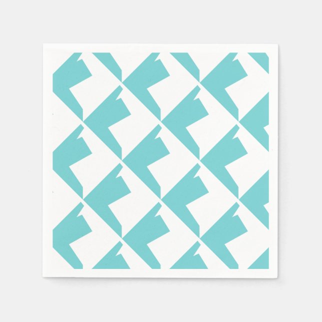 Servilleta De Papel Resumen Art Minimalismo Blue White (Anverso)