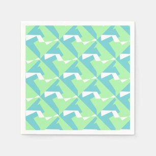 Servilleta De Papel Resumen Art Turquesa Azul Verde