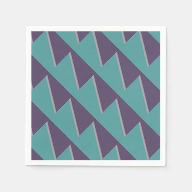 Servilleta De Papel Resumen Art Turquoise Purple (Anverso)