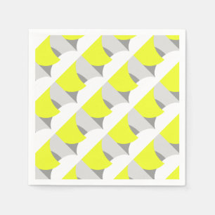 Servilleta De Papel Resumen Arte Amarillo Gris Blanco