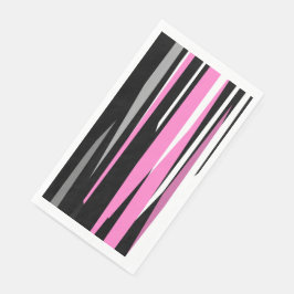 Servilleta De Papel Resumen blanco y negro rosado