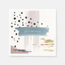 Servilleta De Papel Resumen Boda de pinceles