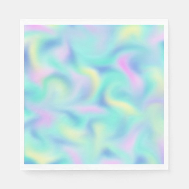 Servilleta De Papel Resumen Bonito Pastel Swirls (Anverso)