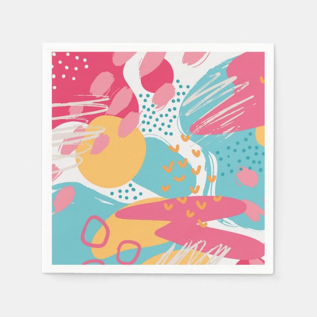 Servilleta De Papel Resumen colorido (Anverso)