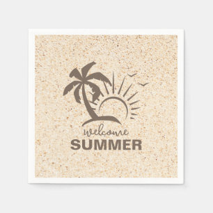 Servilleta De Papel Resumen Colorido Estético Moderno Playa de Verano