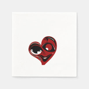 Servilleta De Papel Resumen, corazón rojo