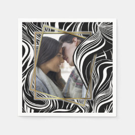 Servilleta De Papel Resumen creativo negro y blanco transparente