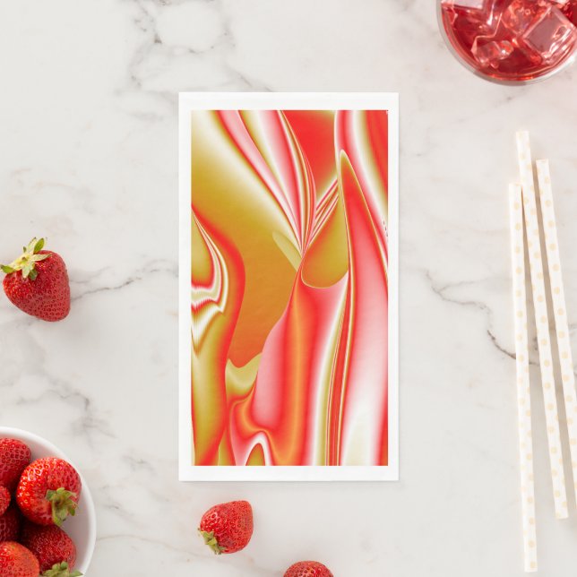 Servilleta De Papel Resumen de amor y oro en 3D Rainbowart (In situ)