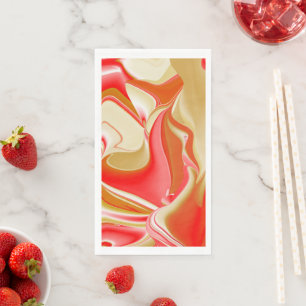 Servilleta De Papel Resumen de amor y oro en 3D Rainbowart