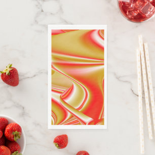 Servilleta De Papel Resumen de amor y oro en 3D Rainbowart