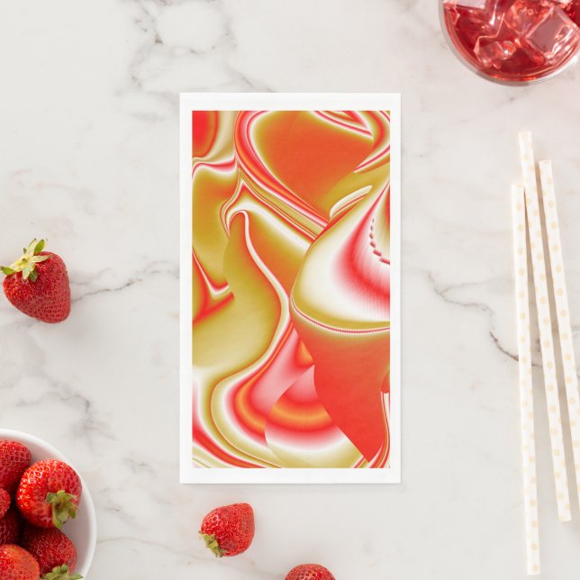 Servilleta De Papel Resumen de amor y oro en 3D Rainbowart (In situ)