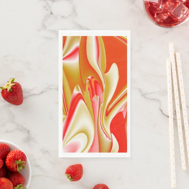 Servilleta De Papel Resumen de amor y oro en 3D Rainbowart (In situ)