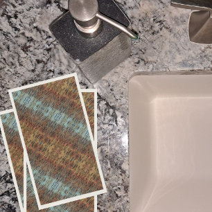 Servilleta De Papel Resumen de Aqua Brown y Naranja