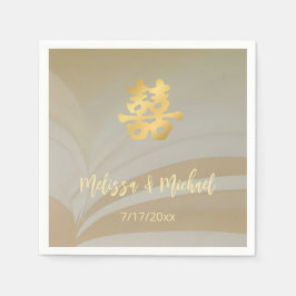 Servilleta De Papel Resumen de arte Boda chino Personalizado