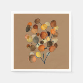 Servilleta De Papel Resumen de arte marrón de Otumn Earth Tree